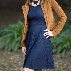 New Wisp Leeah Lace Dress Navy